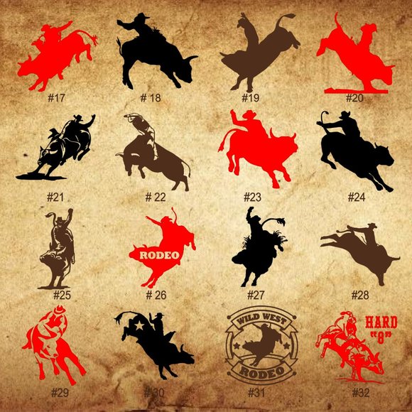 BULL RIDER VINYL DECAL - 5-6" - Picture 2 of 7